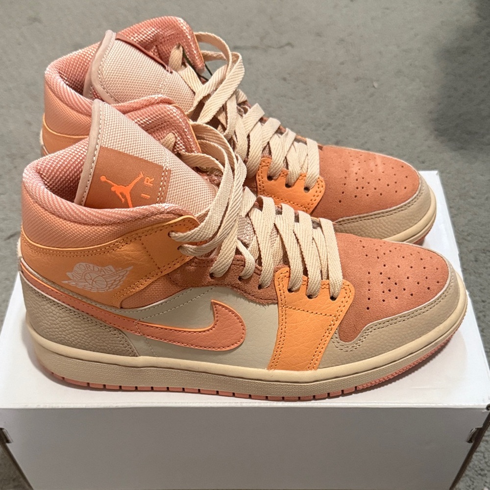 Jordan Women's Sneakers - Orange and Tan